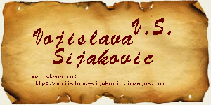 Vojislava Šijaković vizit kartica